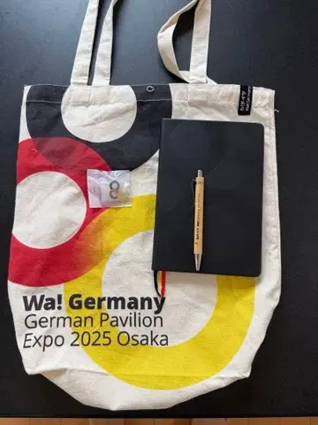 오사카 간사이 박람회 독일관 가방 배지 노트 세트