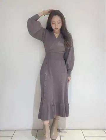 [] lagunamoon 카슈쿨 케이블 니트 원피스