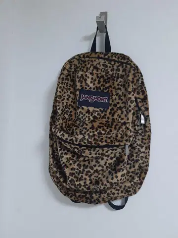 JANSPORT 백팩 레오파드 표범 무늬 기모 백팩