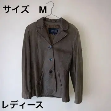 Wilson Leather 가죽 버튼 자켓 브라운 M