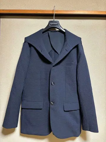 [ 새상품급 ] EMPORIO ARMANI 남성용 네이비 후드 부착 자켓