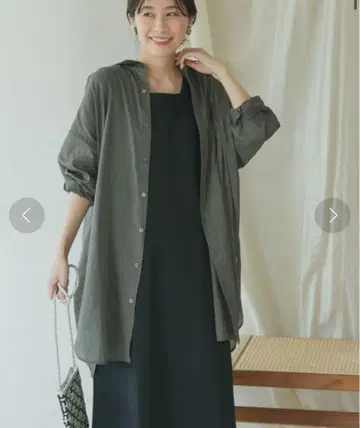 어반 리서치 도어스 라미 코튼 빅 셔츠 카키 미사용 새상품