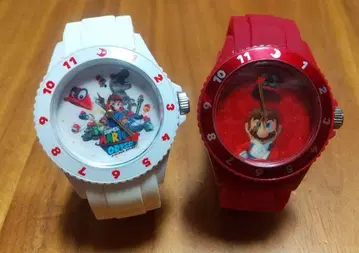 슈퍼 마리오 오딧세이 실리콘 워치 레드&화이트 2종 세트