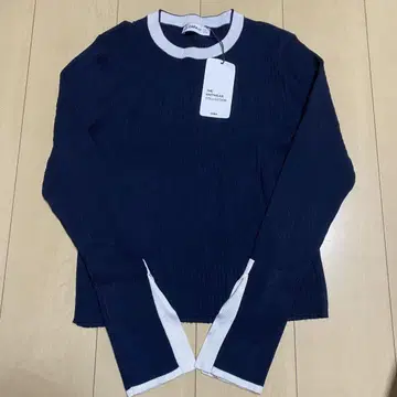 ZARA 네이비 리브 긴팔 니트