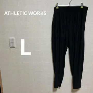 ATHLETIC WORKS 지퍼 포켓 조거 팬츠 L/G 블랙