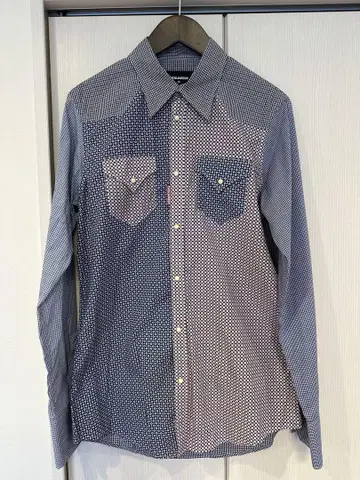 DSQUARED2 체크 무늬 긴팔 셔츠 50