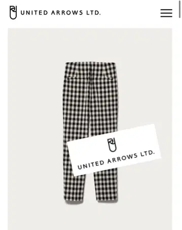 새상품급 유나이티드 애로우즈 unitedarrows 블록 체크 팬츠