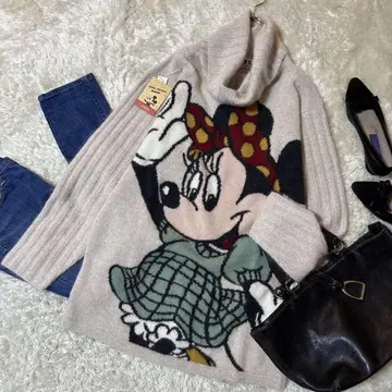 택 포함 새상품*디즈니 미니 마우스 니트 스웨터 터틀넥