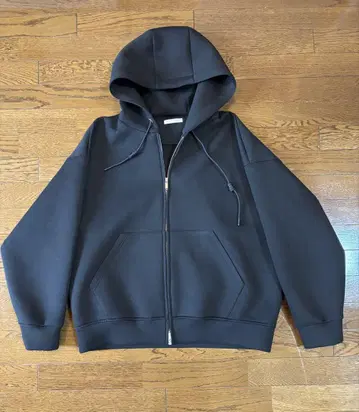 ZARA 블랙 풀 집업 후드티 XL