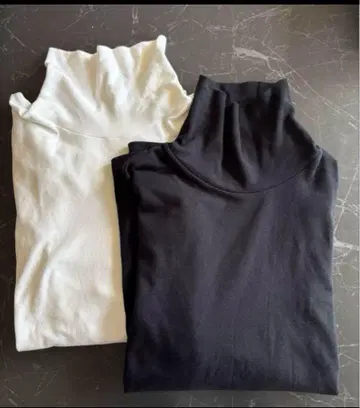 UNIQLO 소프트 터치 터틀넥 셔츠 2장 남성용 XL