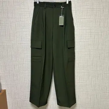 [ 택 포함 새상품 ] 잭로즈 JACKROSE 플레어 카고 팬츠 카키 3