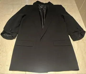 [새상품급] ZARA 롤업 슬리브 블레이저 자켓 블랙 M 사이즈