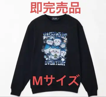 치이카와 맨투맨 HACHIWARE EVERYDAY 블랙 M