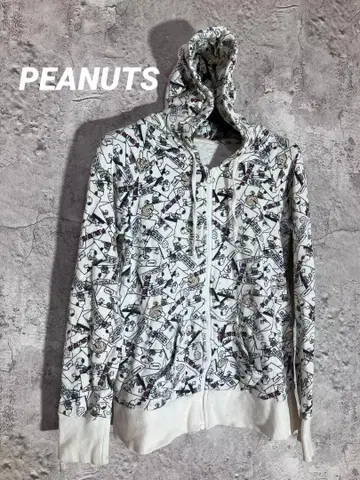 PEANUTS 스누피 프린트 후드 부착 후드티 맨투맨 트레이닝복