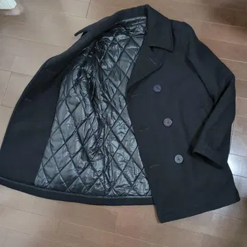 바로 착용 가능 다크 네이비 피 코트 사이즈 38