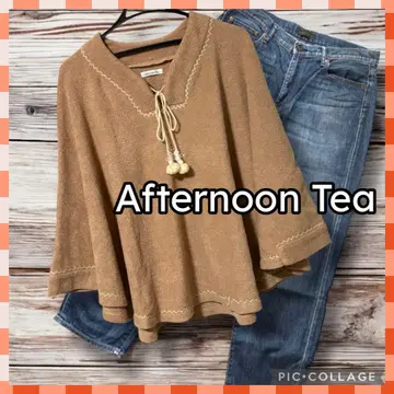 AfternoonTea 플리스 판초 소매 있음 베이지