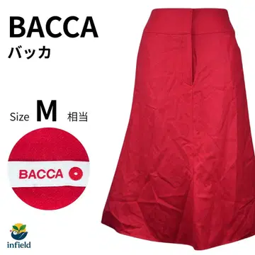BACCA 바카 울 스커트 레드 일본제 38 사이즈 총길이 70