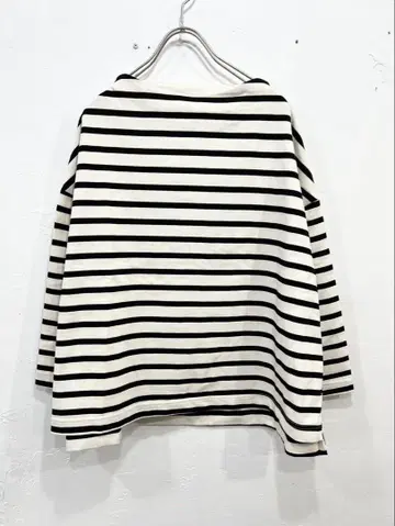 Y163) NARU(나루) 데라베 보더 포셀린 셔츠 긴팔 상의