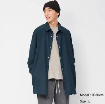GU 셔츠 코트 블루 M 사이즈