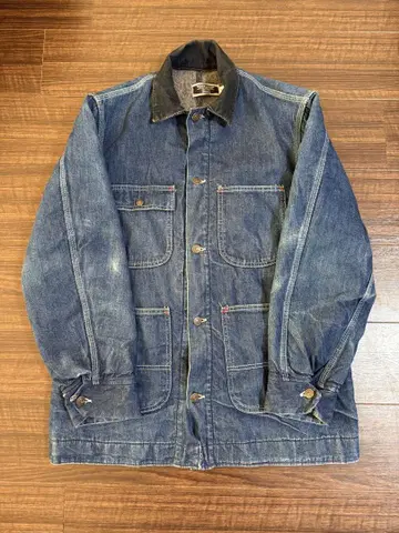 70s 시어스 데님 커버올 M 담요 빈티지