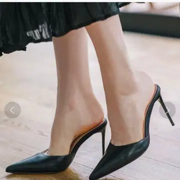 에이미 이스트 월 리얼 가죽 뮬 블랙