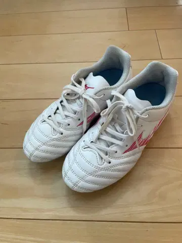 미즈노 축구 스파이크 21.5cm 화이트/레드
