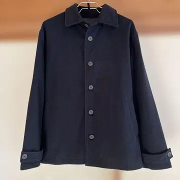 꼼 사 커뮨 네이비 울 피 코트 M