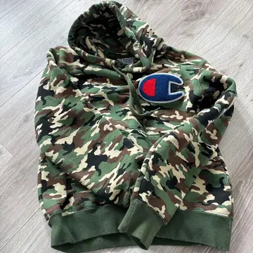 Champion 카모 패턴 후드티 M