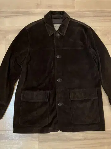90s LL BEAN 스웨이드 가죽 커버올 헌팅 자켓