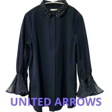 [ 새상품급 ] 2way UNITED ARROWS 오간자 커프스 블라우스