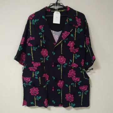 [M] 새상품 ROSE SAFARI H/S SHIRT BLACK