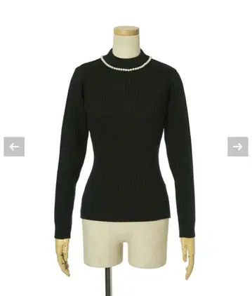 진주 목걸이풍 리브 니트 풀오버 / an another angelus