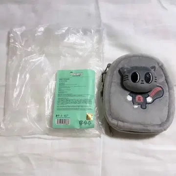 MULTI POUCH 그레이 고양이 캐릭터
