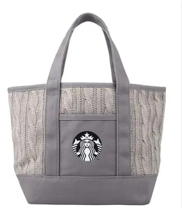 Starbucks 니트 토트백 그레이