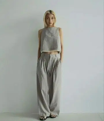 anuke 체크턱 팬츠 36