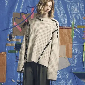 MAISON SPECIAL 베이지 오버 사이즈 니트