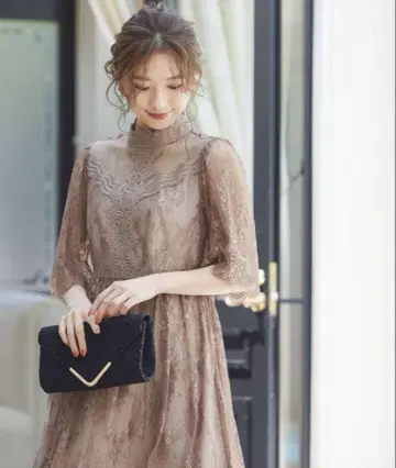 파티 드레스 niana 모카 베이지 결혼식
