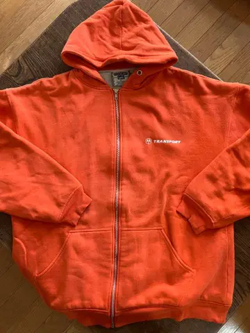 90s TRANSPORT 헤비웨이트 지퍼 후드티 L