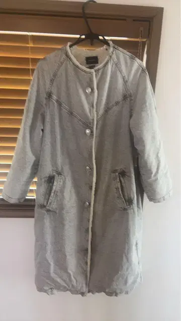 ISABEL MARANT 보아 롱 코트 데님 블루