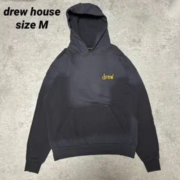 레어 drew house 다크 그레이 후드티 로고 자수 M 페이드