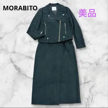 [ MORABITO ] 모라비토 페이크 스웨이드 자켓 셋업 스커트 38