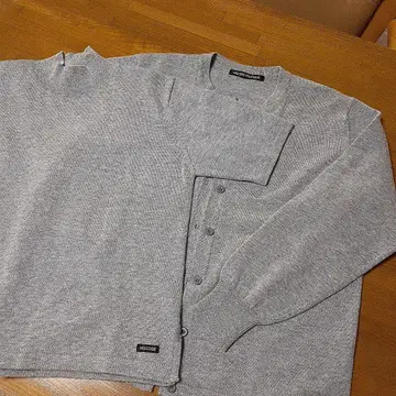 VISCOSE BOUTIQUE 그레이 울 100% 니트 앙상블