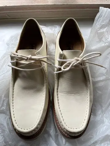 Lee 가죽 신발 화이트