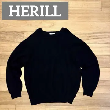 HERILL/헤릴 100% 캐시미어 블랙 스웨터