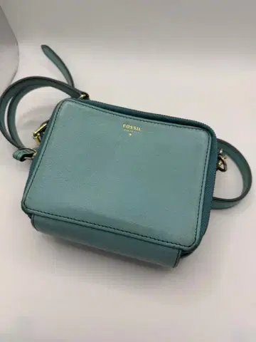 FOSSIL 파랑 가죽 숄더백