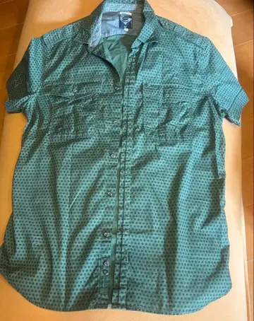 DESEL 도트 카키 셔츠 XL