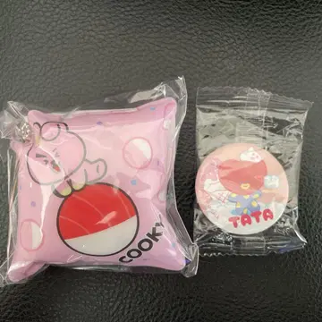 [쿠라스시 한정판] BT21 COOKY 쿠션 참 TATA 캔뱃지