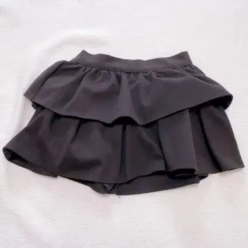 Hauls 티어드 미니 스커트 블랙