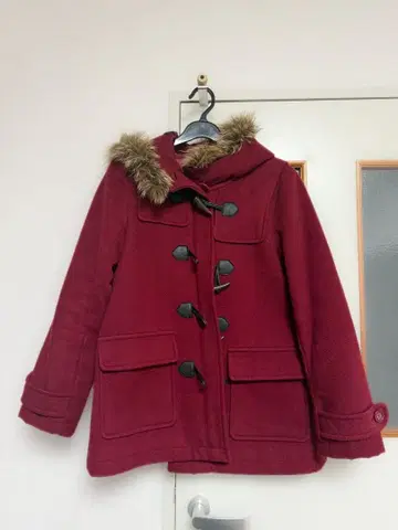 PAGEBOY 버건디 더플 코트