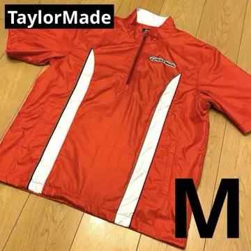 TaylorMade 하이넥 하프 지퍼 반팔 셔츠 피스테 M